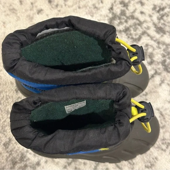 Sorel Flurry Snow Winter Boots Youth Size 12 in Blue & Black w/ Felt Lining GUC - Picture 5 of 11